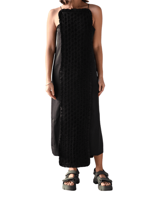 Size 36 (S) | Ganni Smocked Strappy Dress