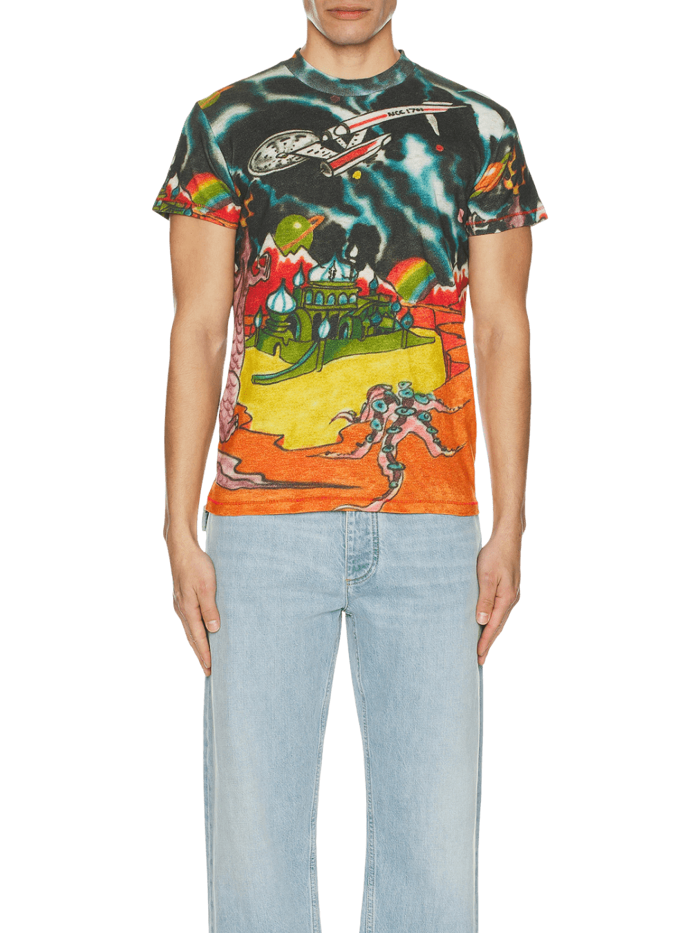 Size XL | ERL All Over Printed Knitted T-shirt