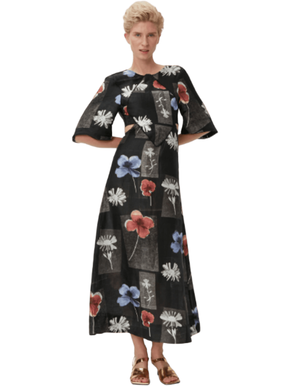Size 40 (M) | Ganni Flowers Maxi Dress