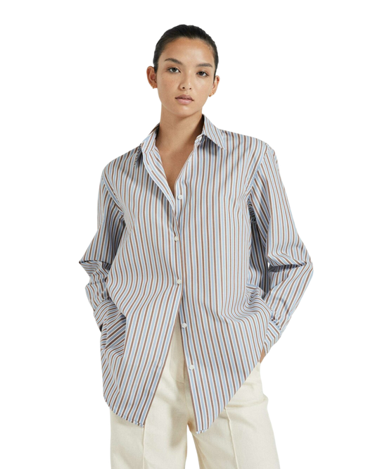Size XXL | Friends With Frank Striped Cotton Shirt