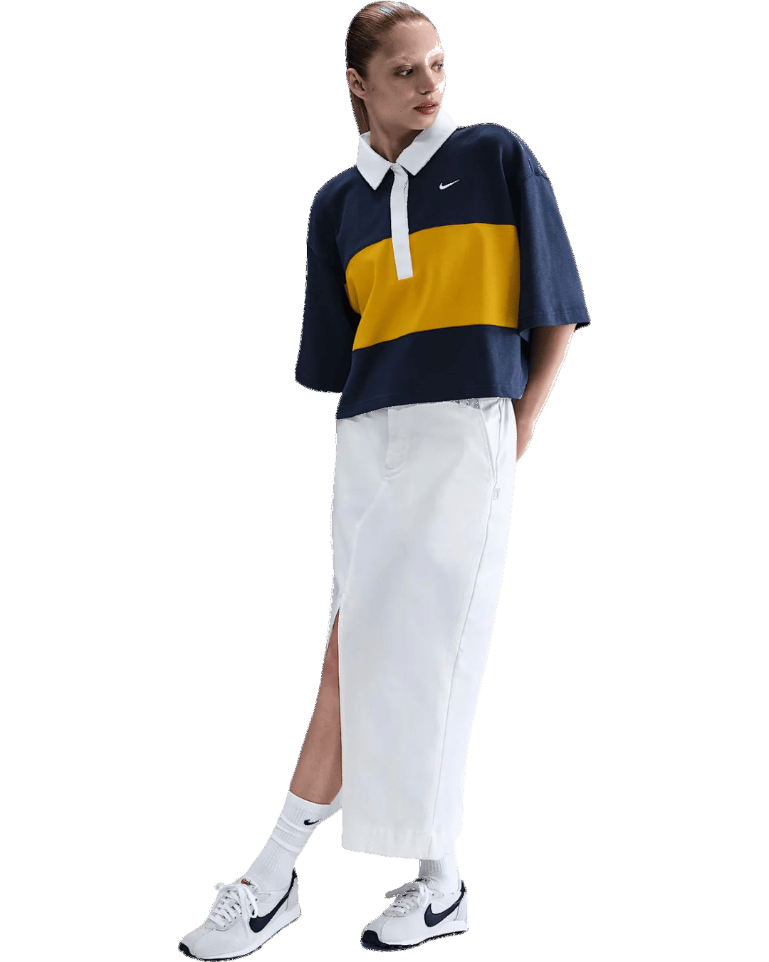 Size L | Nike Cropped Polo Top
