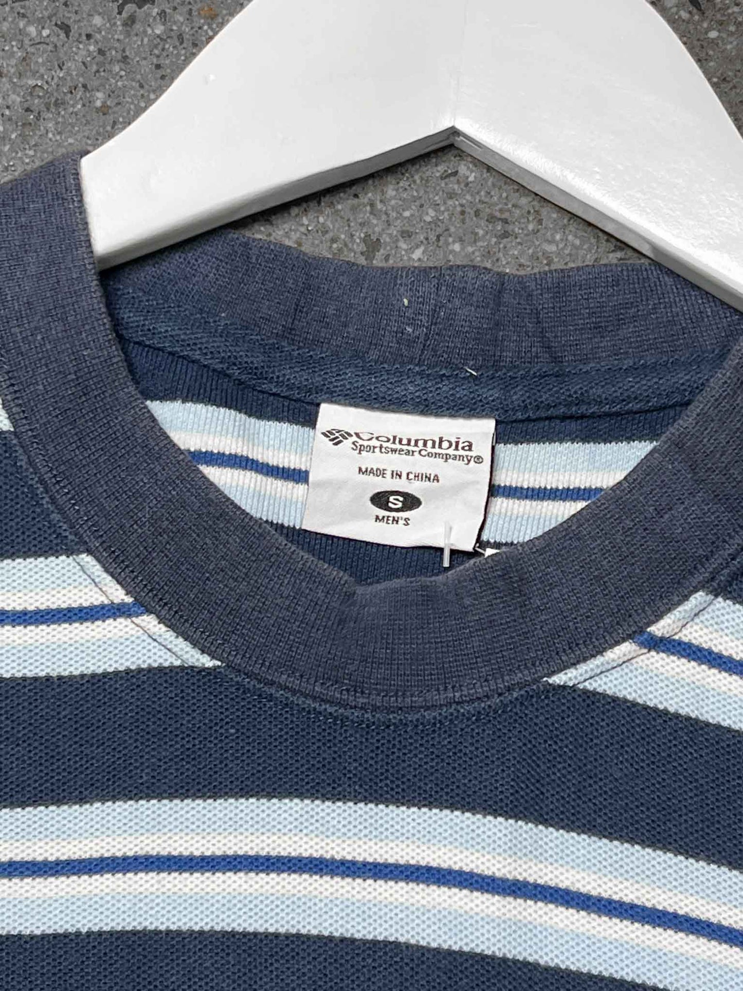Size S | Columbia Cotton Striped Crewneck T-shirt