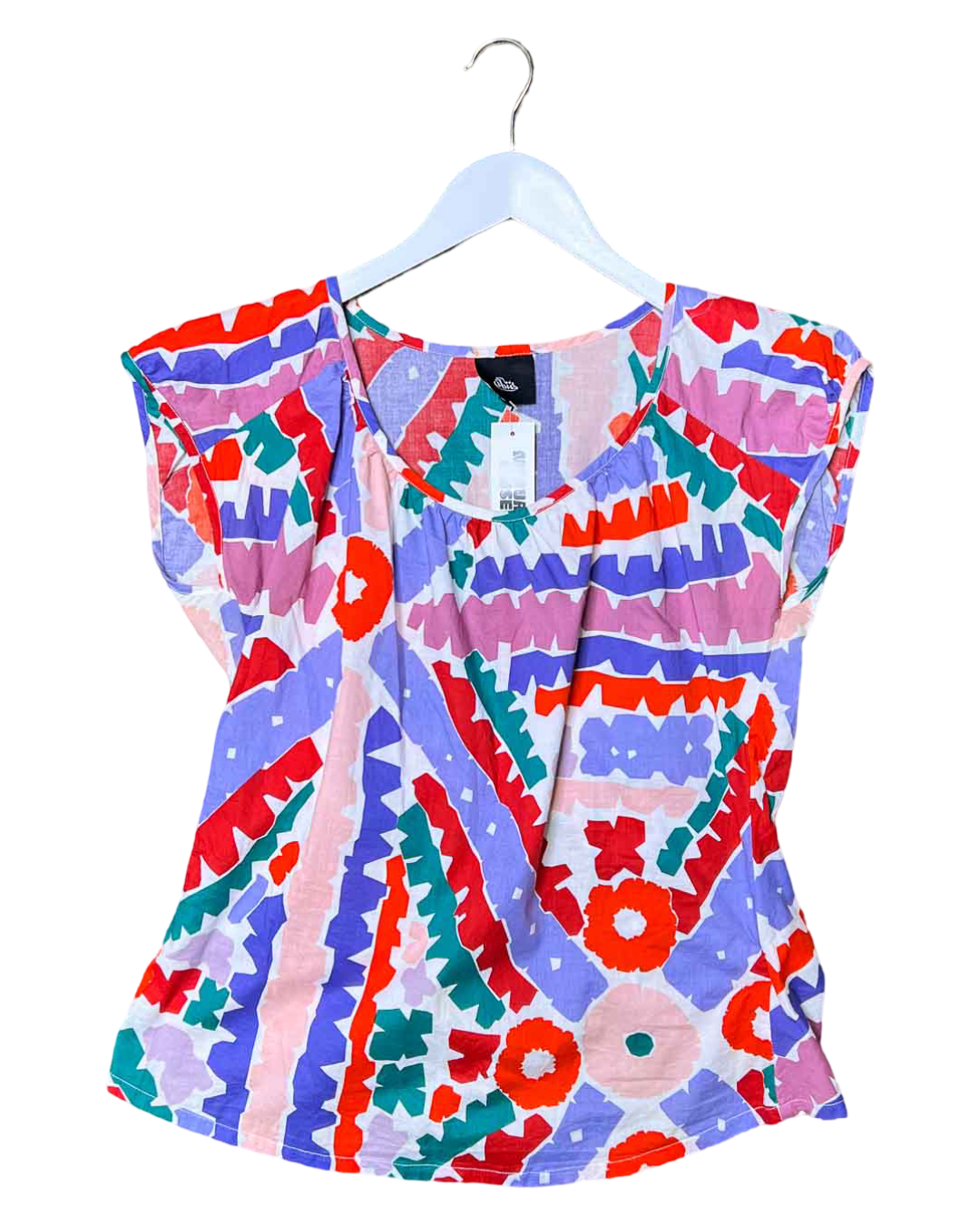 Size 3 (L) | Obus Abstract Cotton Tie-Up Top