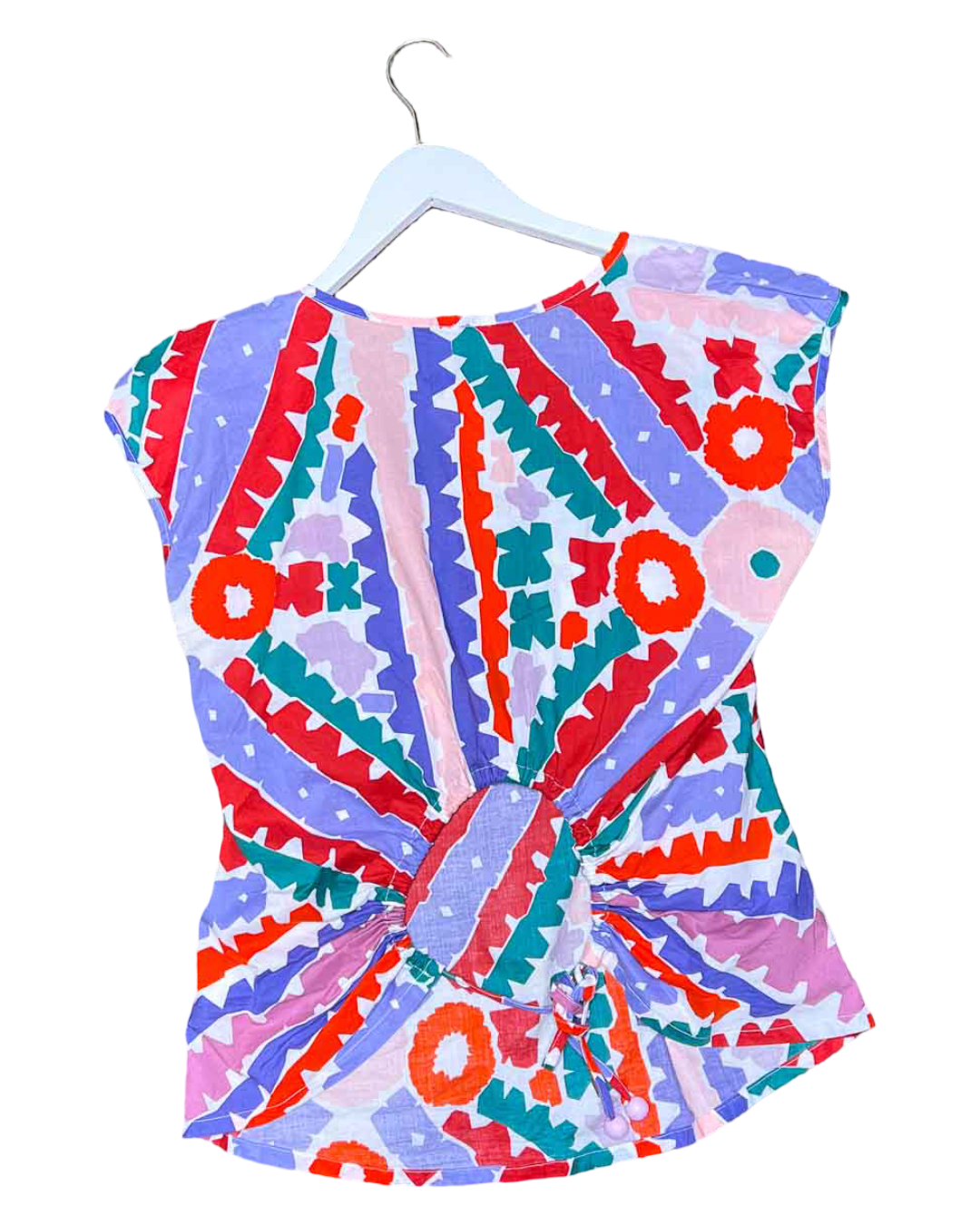 Size 3 (L) | Obus Abstract Cotton Tie-Up Top