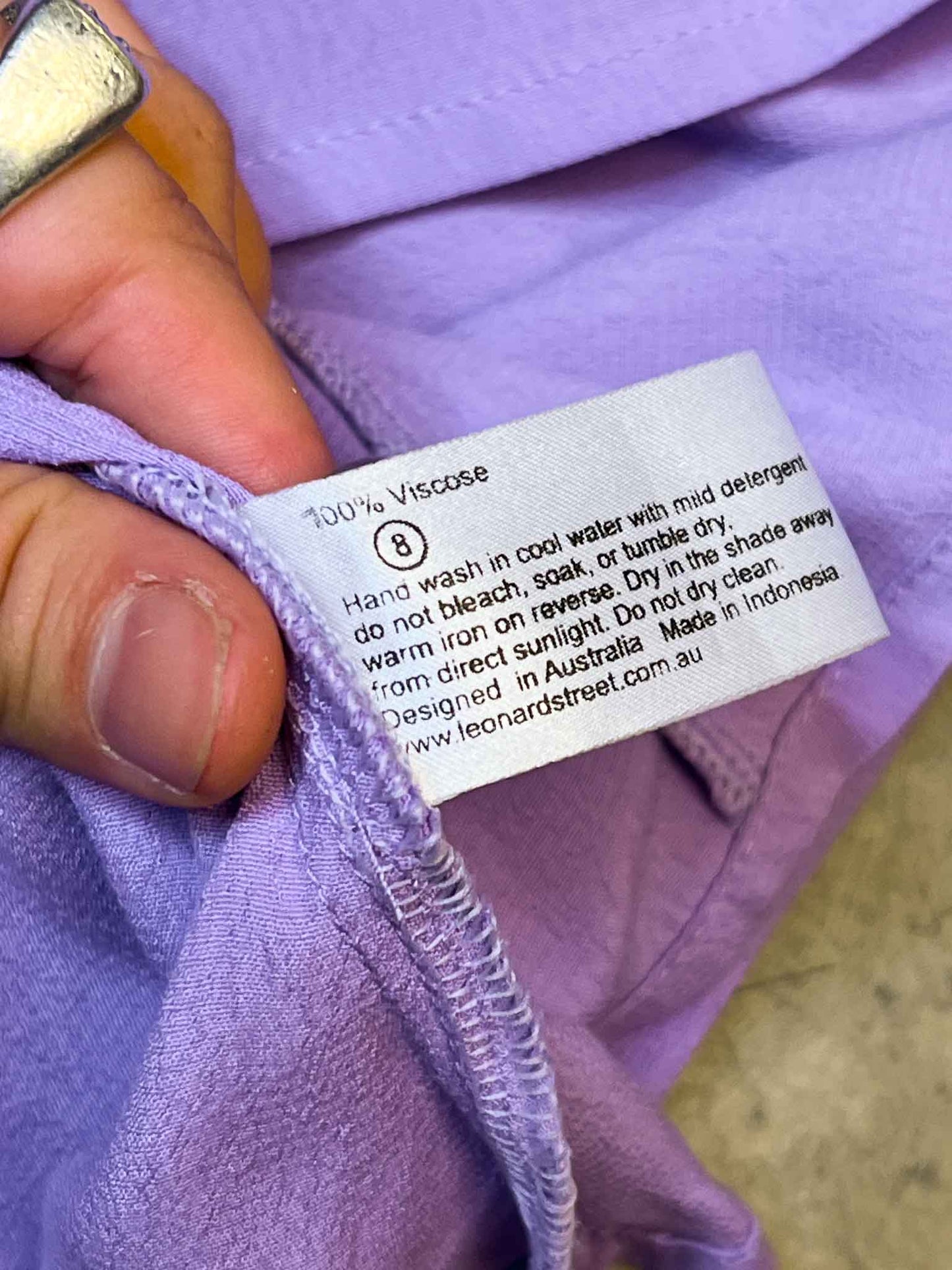 Size 8 | Leonard St Purple Peplum Top
