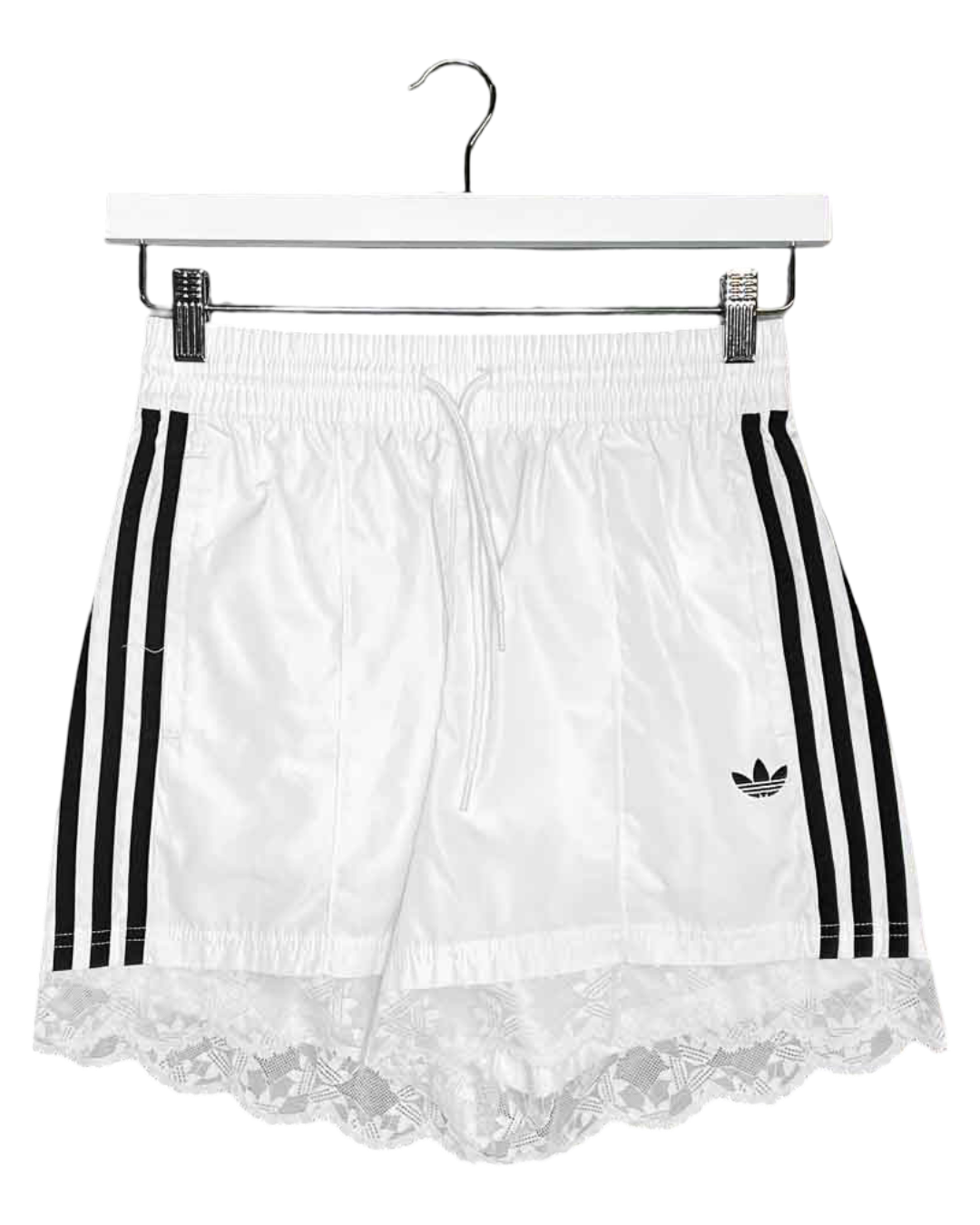 Size XS | Adidas White Lace Trim Mini Shorts
