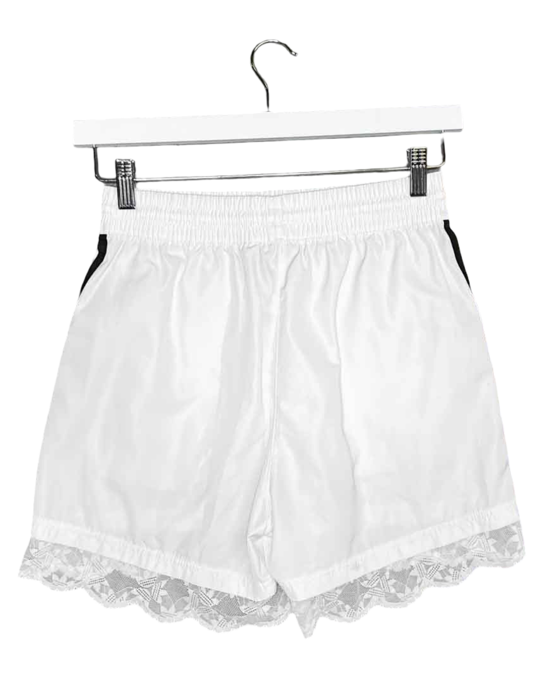 Size XS | Adidas White Lace Trim Mini Shorts