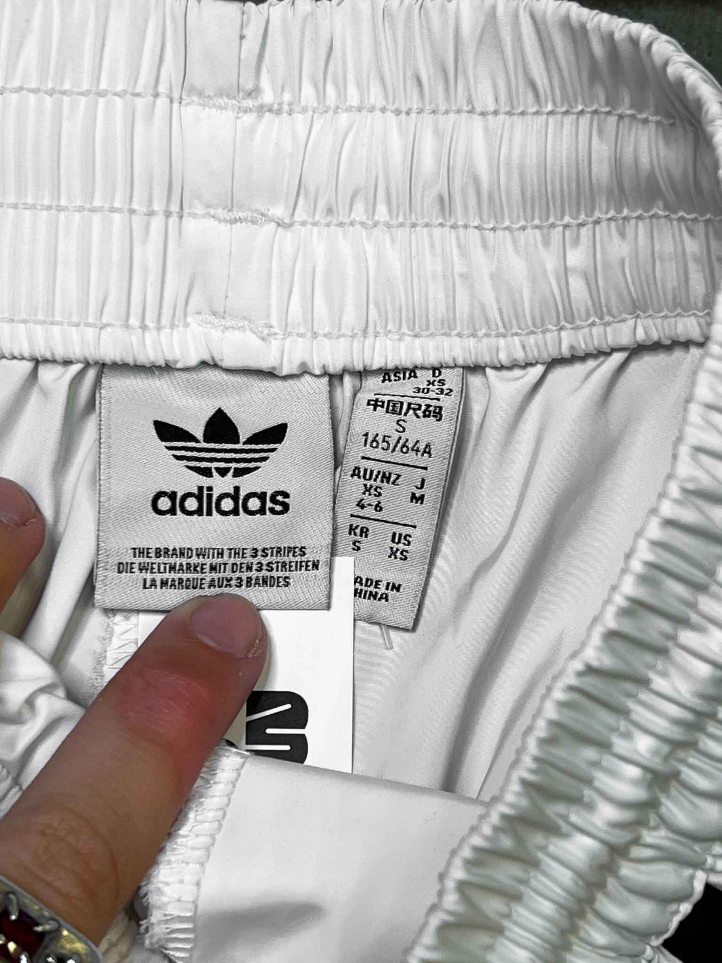 Size XS | Adidas White Lace Trim Mini Shorts