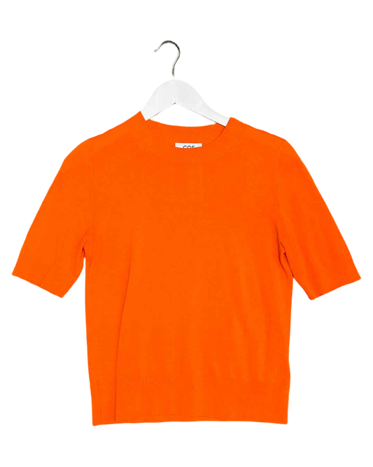 Size XS | COS Orange Cotton Knit Top