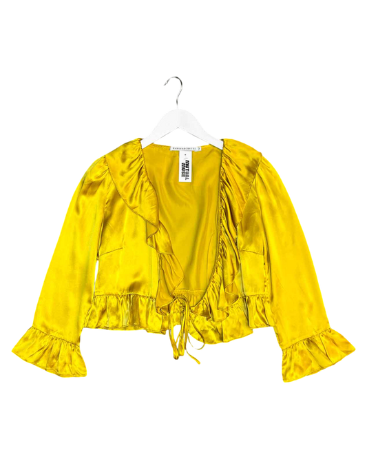 Size 1 (S) | Hansen & Gretel Silk Long-Sleeve Tie-Up Top