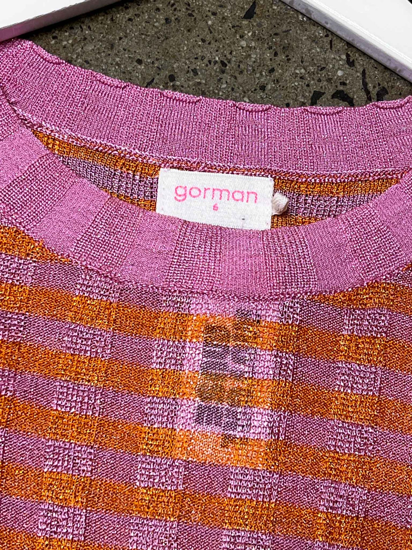 Size 6 | Gorman Sparkly Knit Gingham Top