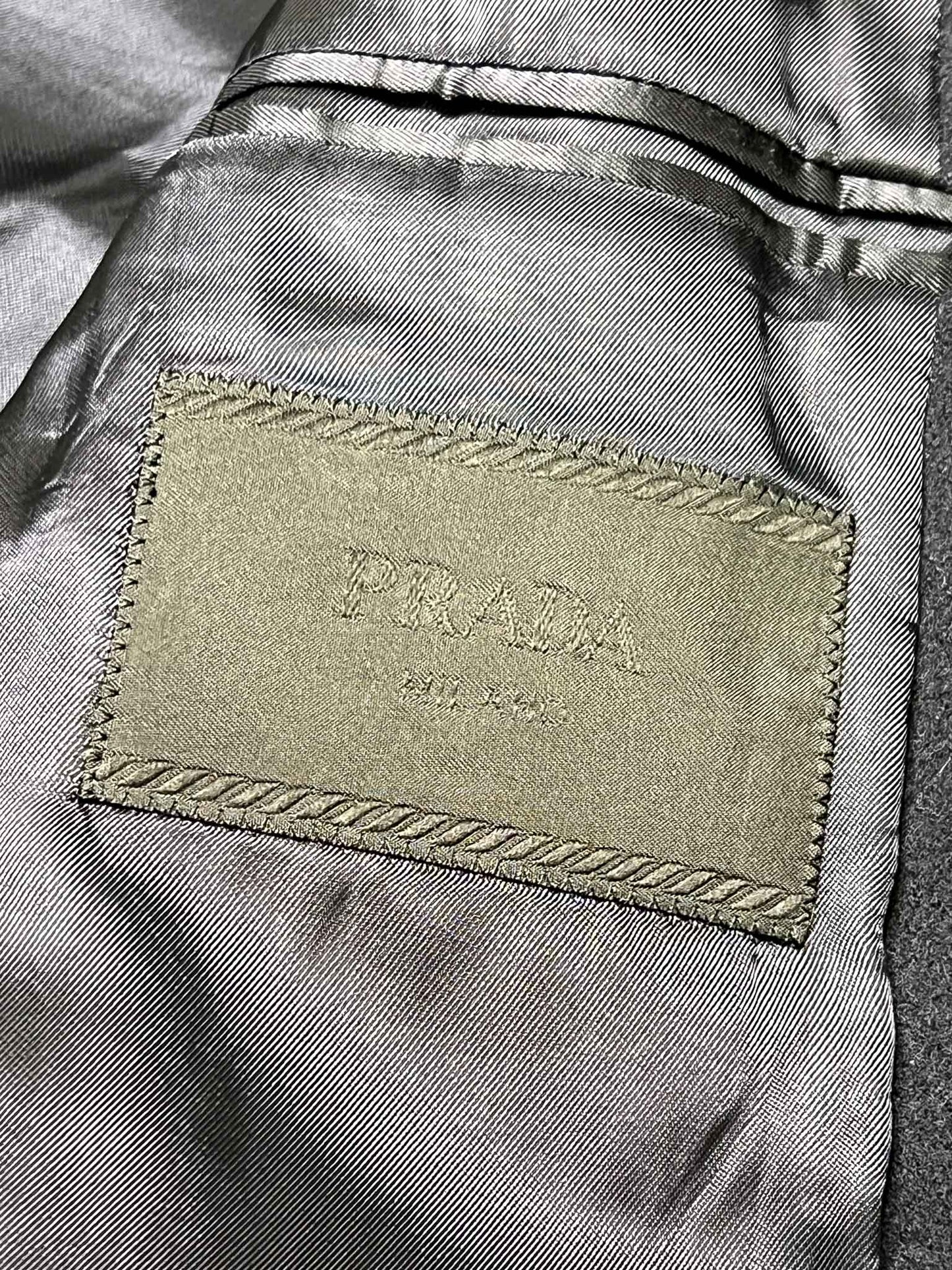 Size 46R (M S/M) | Prada Navy Wool Overcoat