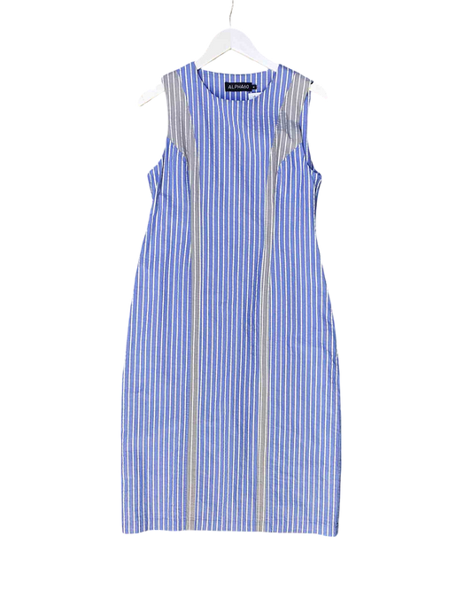 Size S | Alpha60 Striped Seersucker Dress
