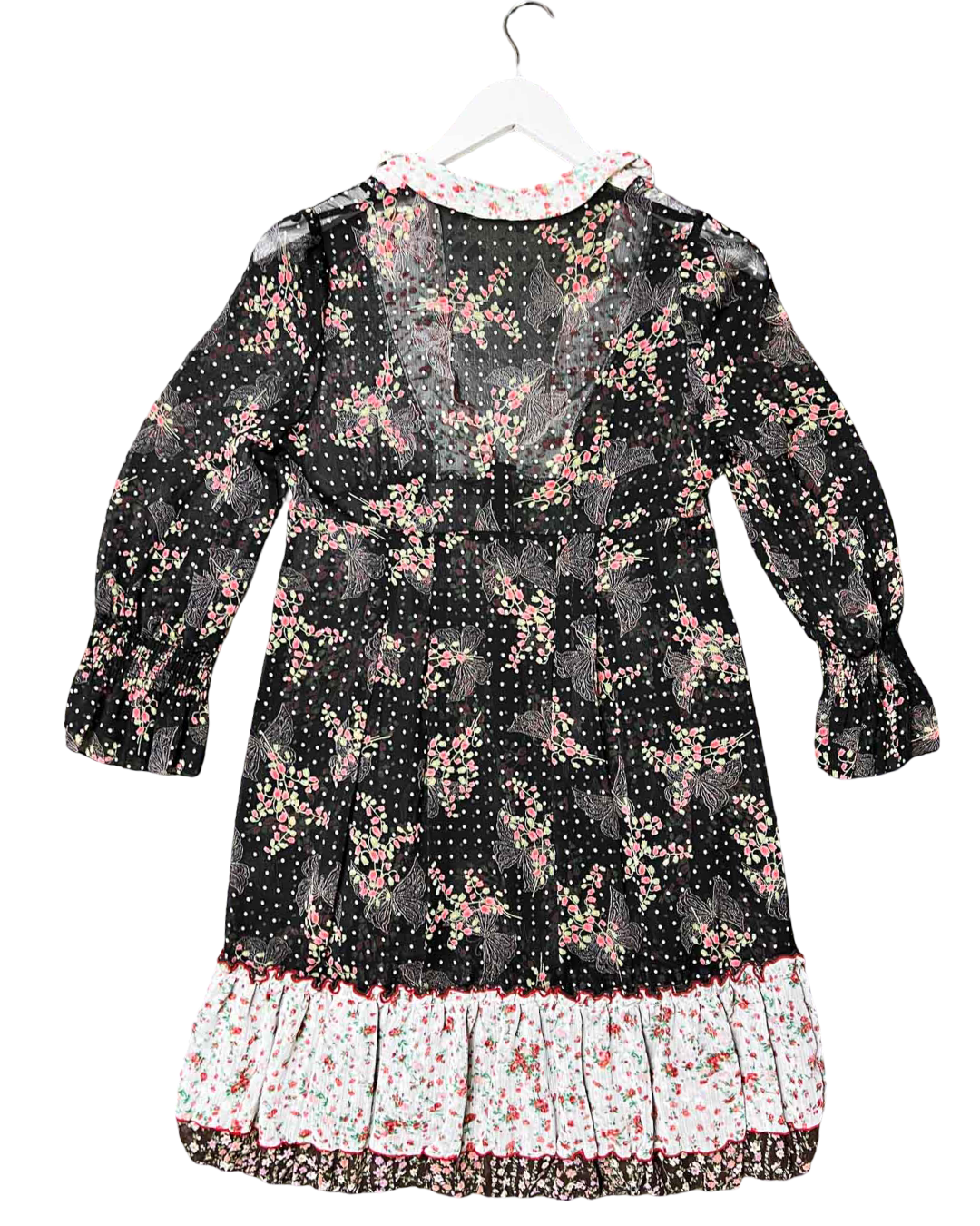 Size M | Mari Egoist Floral Ruffle Mini Dress