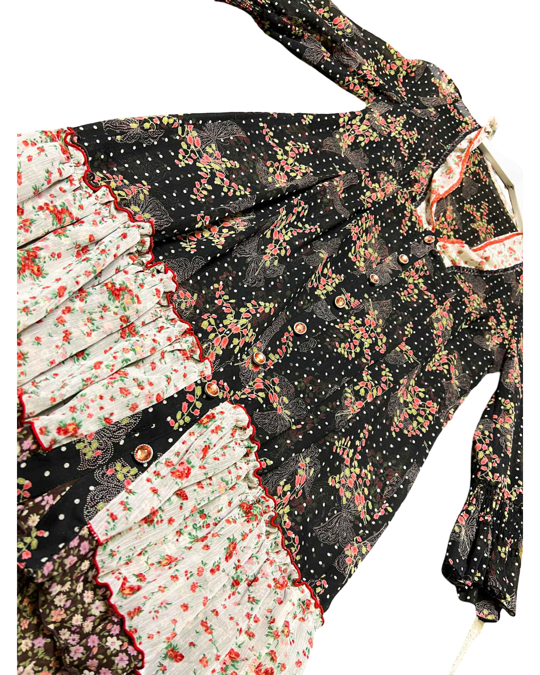 Size M | Mari Egoist Floral Ruffle Mini Dress