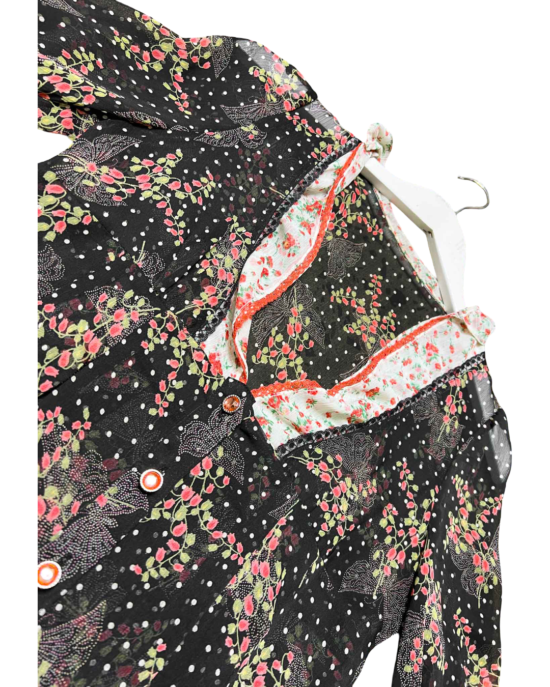 Size M | Mari Egoist Floral Ruffle Mini Dress