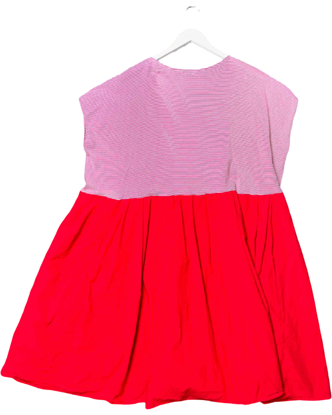 Size 2 (M) | Apuntob Stripy Red Cotton Smock Dress
