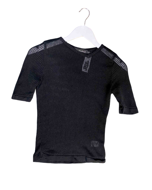 Size S | Alpha60 Open Knit Top
