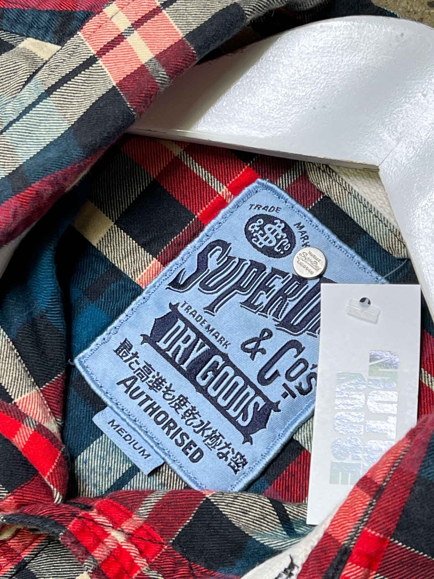 Size M | Superdry Cotton Plaid Button-Up Shirt