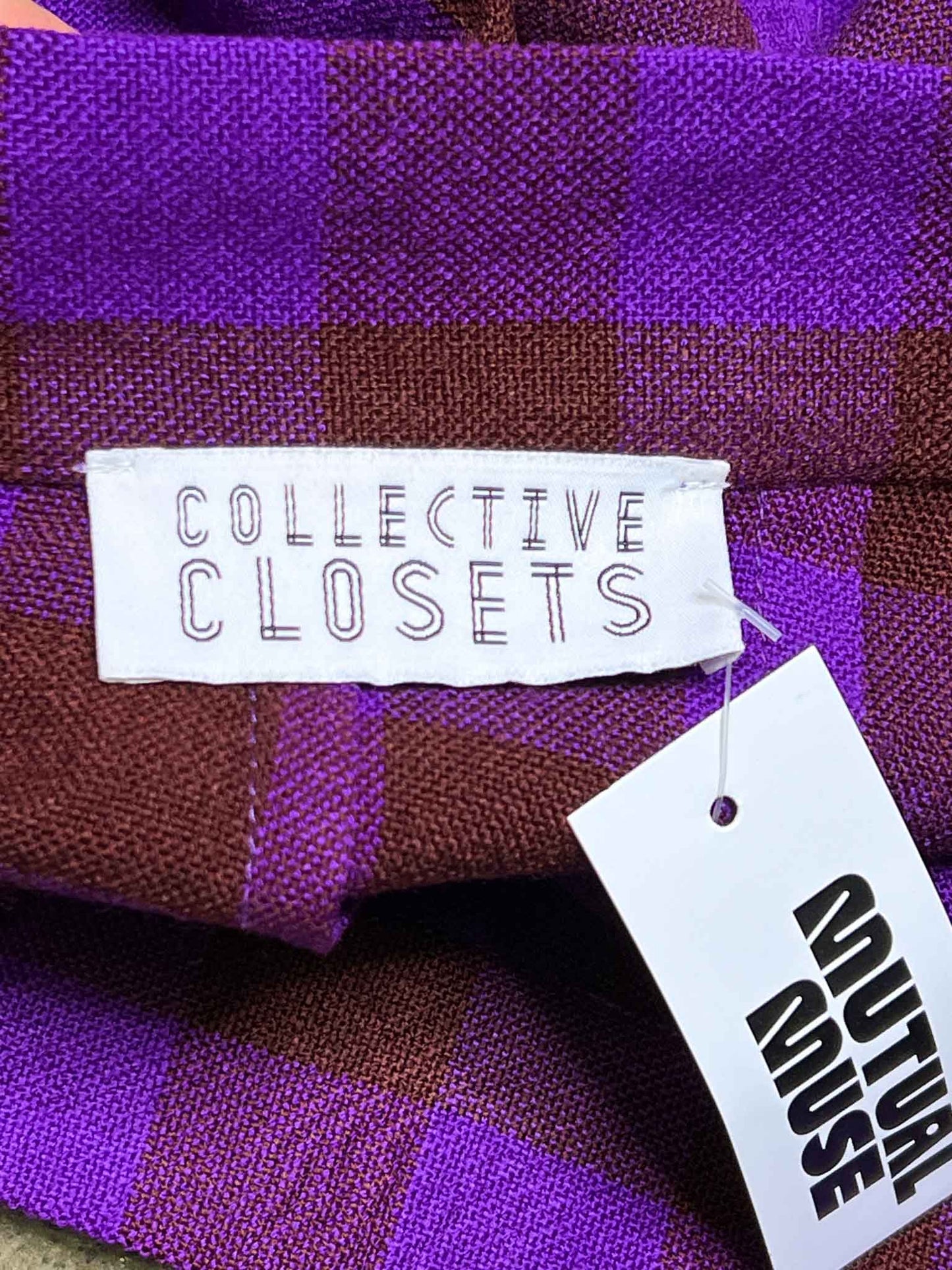 Size XS | Collective Closets Purple Plaid Pencil Skirt