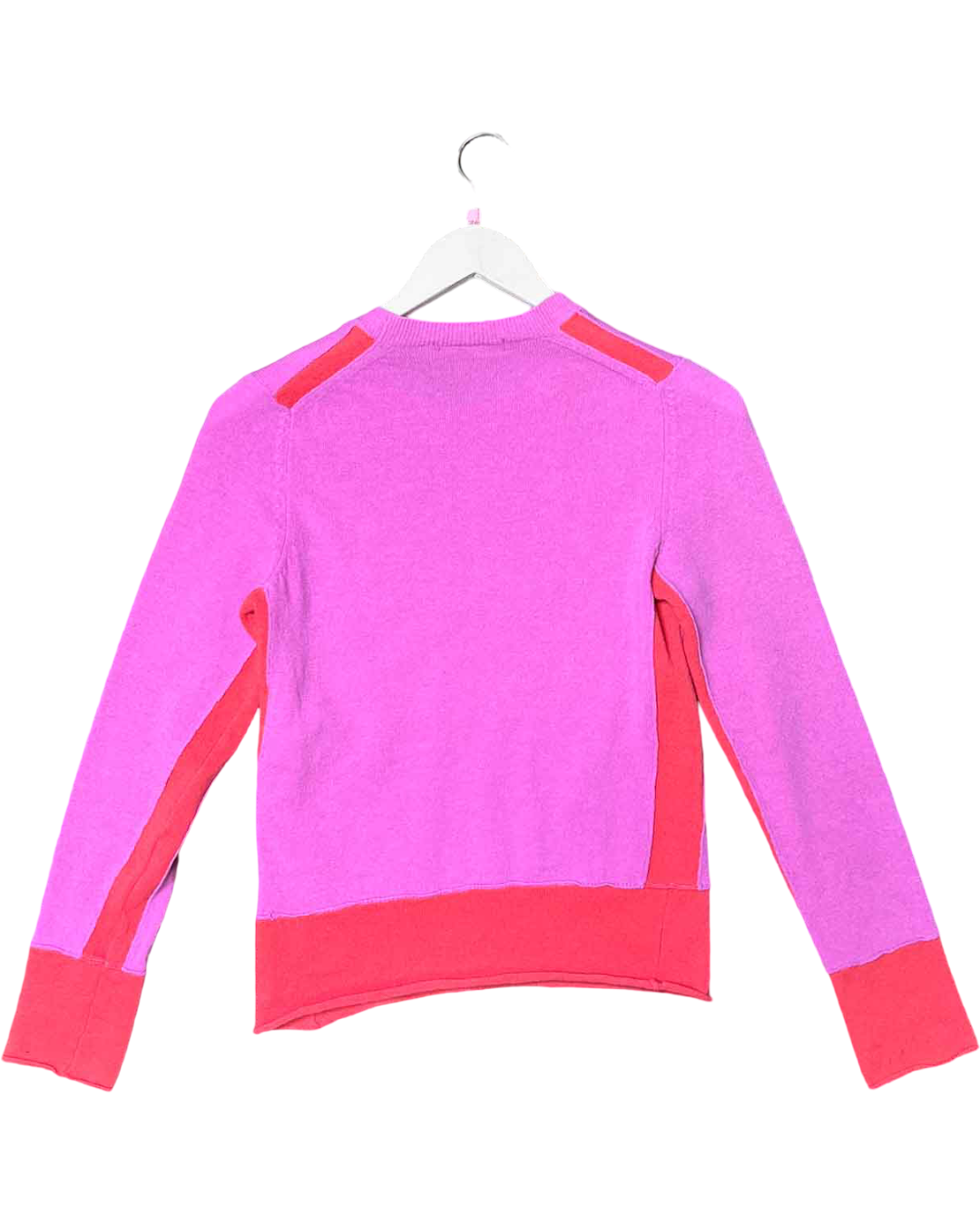 Size S | Comme des Garcons Pink Two-Tone Wool Jumper