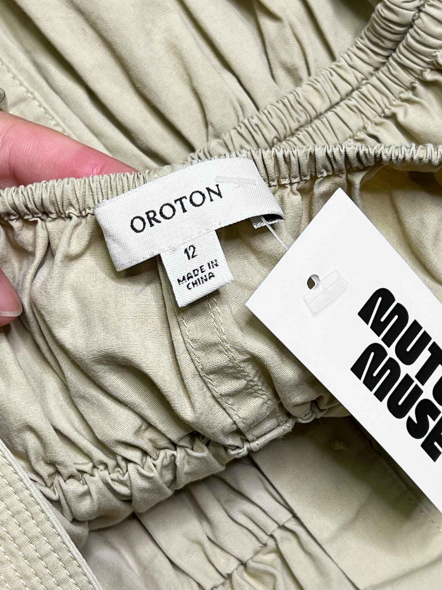 Size 12 | Oroton Cotton Gathered Midi Dress