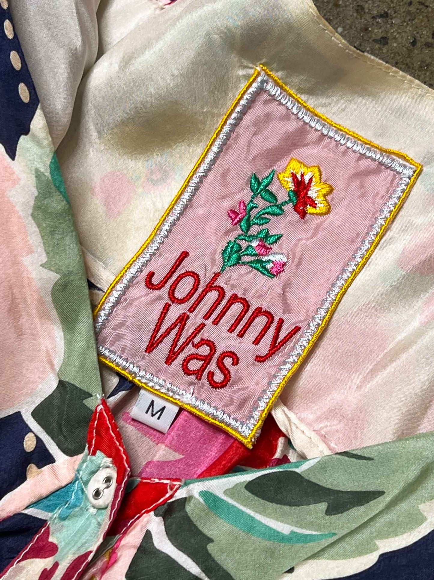 Size M | Johnny Was Silk Floral Button-Down Maxi Dress