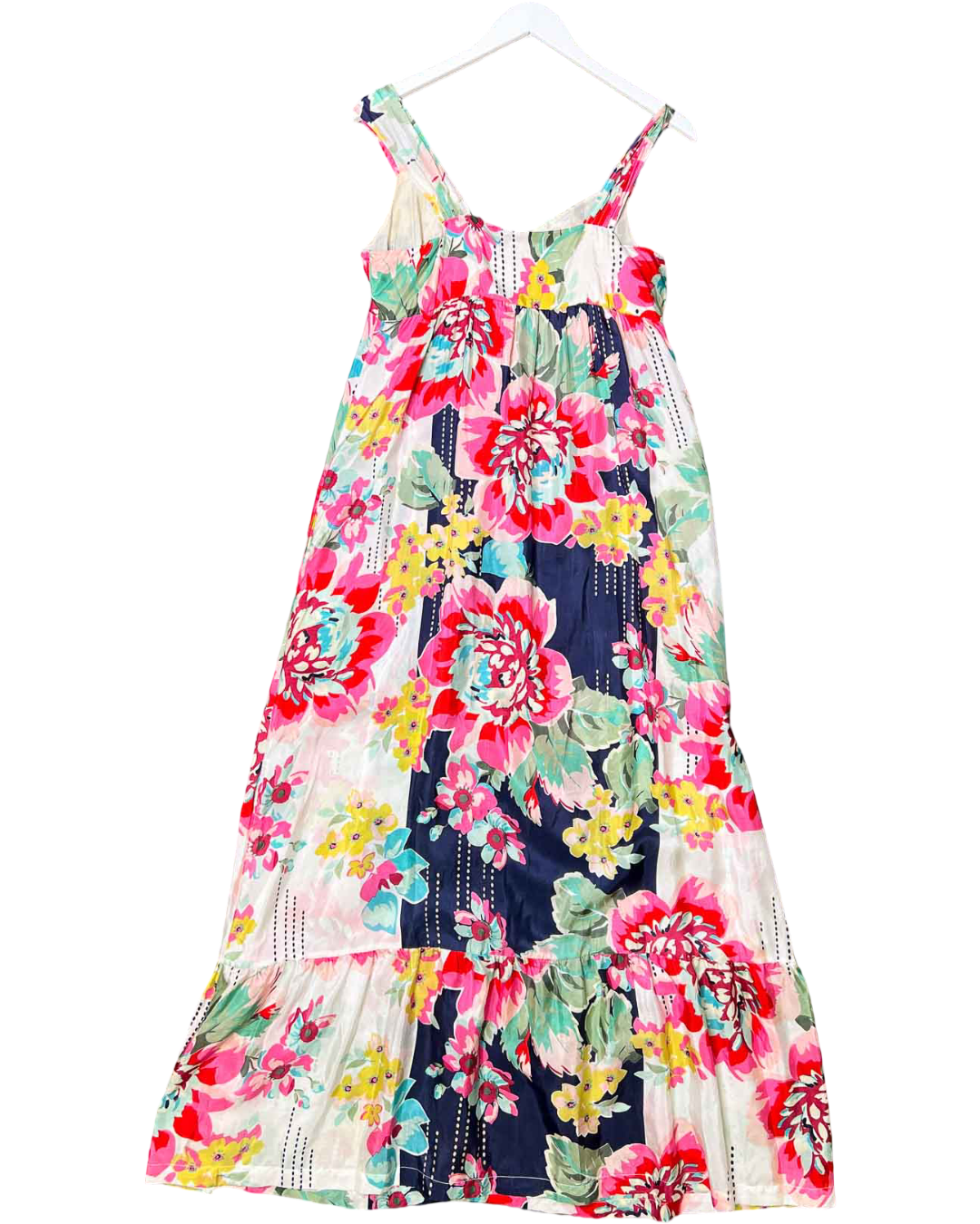 Size M | Johnny Was Silk Floral Button-Down Maxi Dress