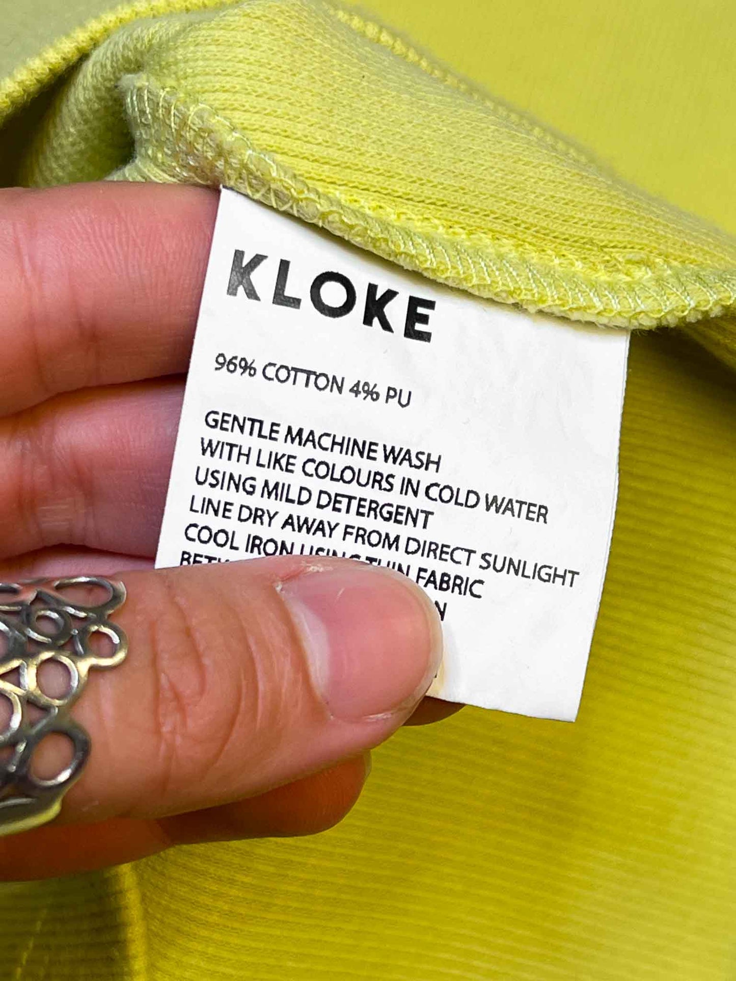 Size M | Kloke Chartreaus Cotton Ribbed Top