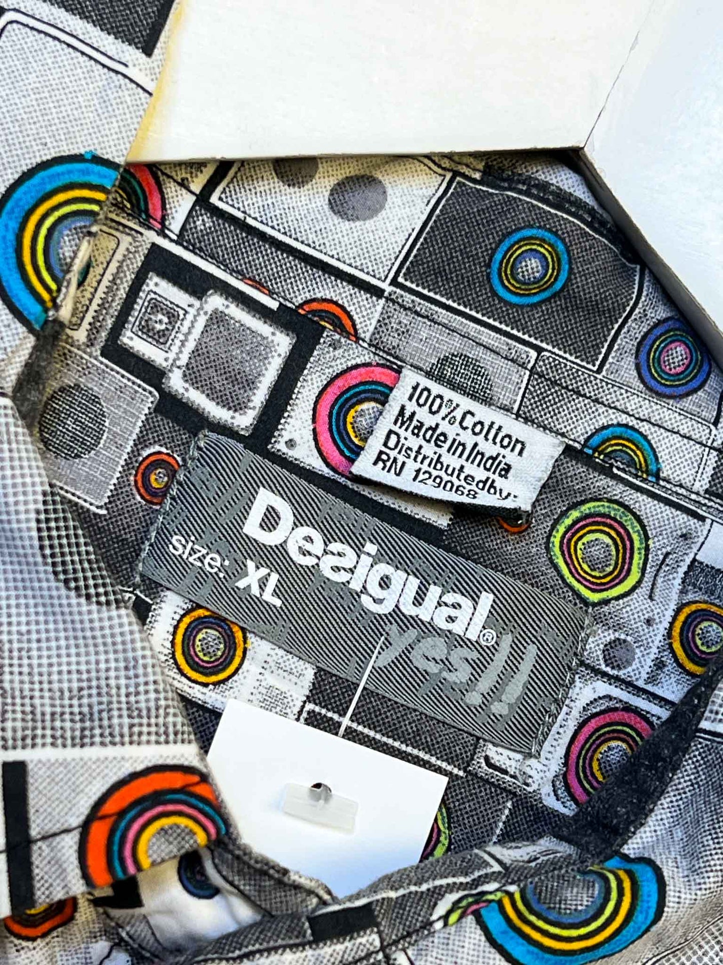 Size XL | Desigual Cotton Speaker Button-Up Shirt