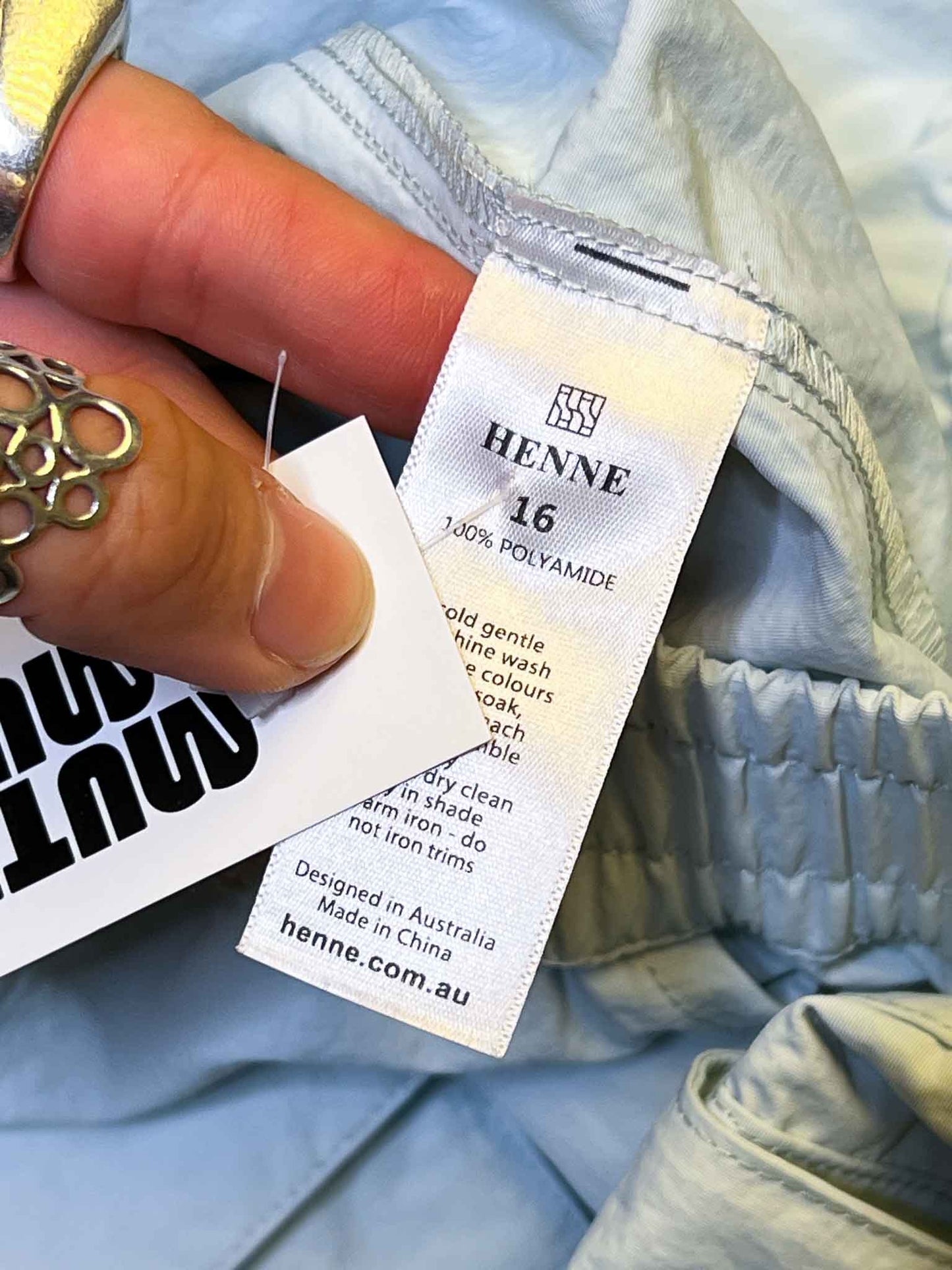 Size 16 (XXL) | Henne Baby Blue Parachute Cargo Pants