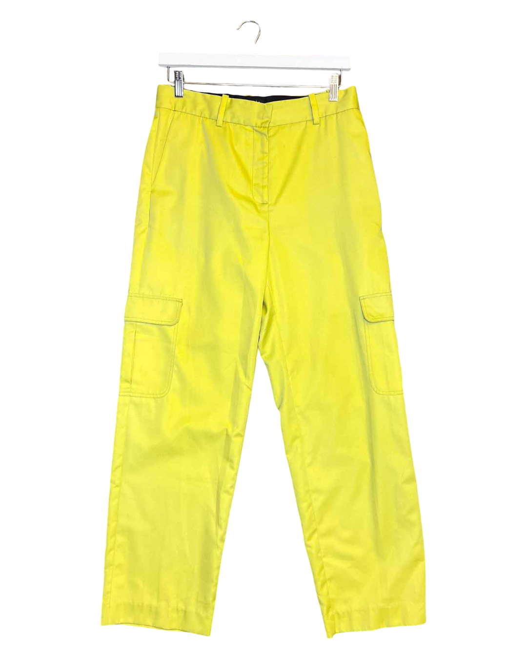 Size 12 (L) | Wynn Hamlyn Chartreuse Tailored Cargo Pants