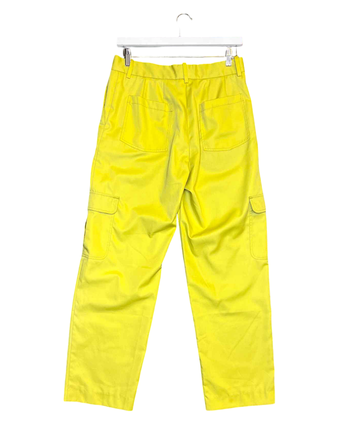 Size 12 (L) | Wynn Hamlyn Chartreuse Tailored Cargo Pants