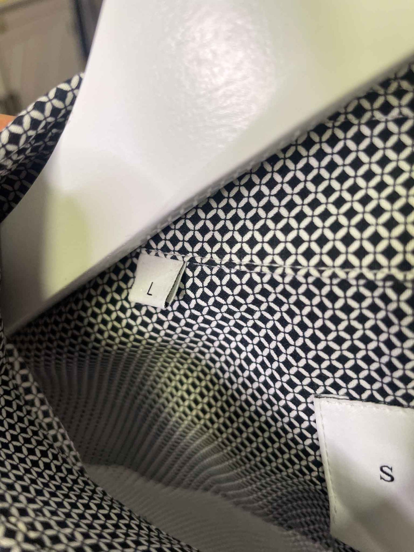 Size L | Sandro Paris Geometric Button Down Shirt