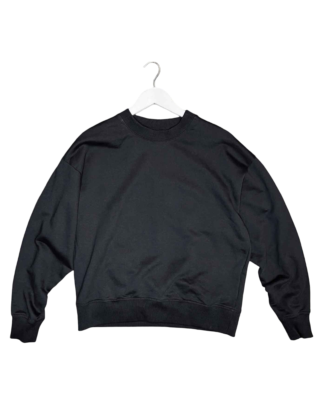 Size S | COS Black Cotton Crewneck Jumper