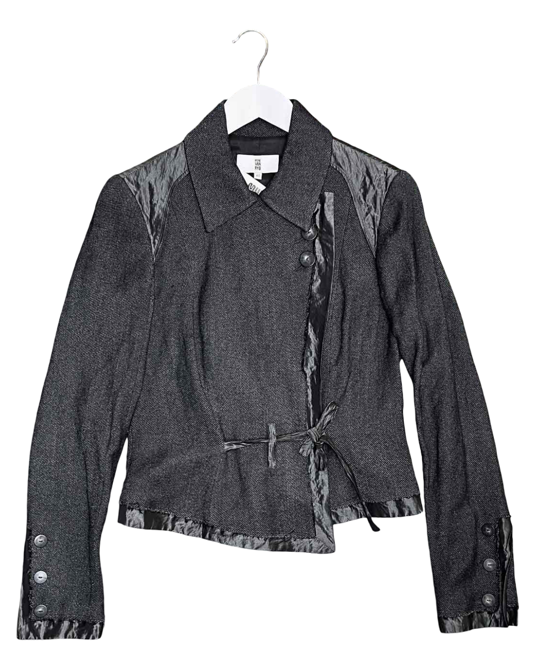 Size 40 (L) | Irene Van Ryb Grey Asymmetric Wool Jacket