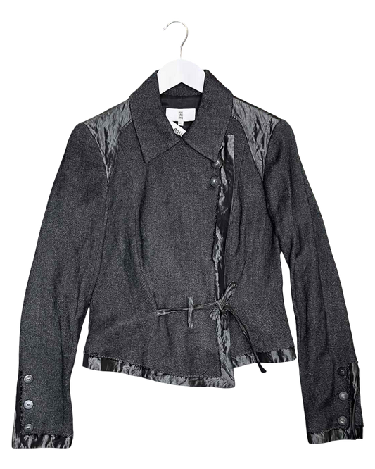 Size 40 (L) | Irene Van Ryb Grey Asymmetric Wool Jacket