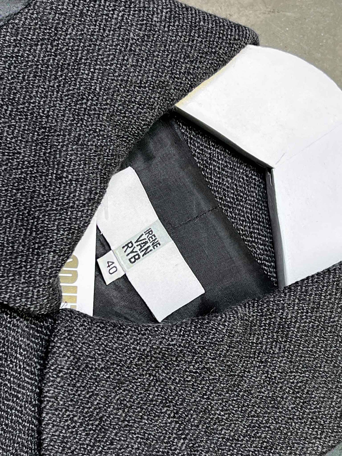 Size 40 (L) | Irene Van Ryb Grey Asymmetric Wool Jacket