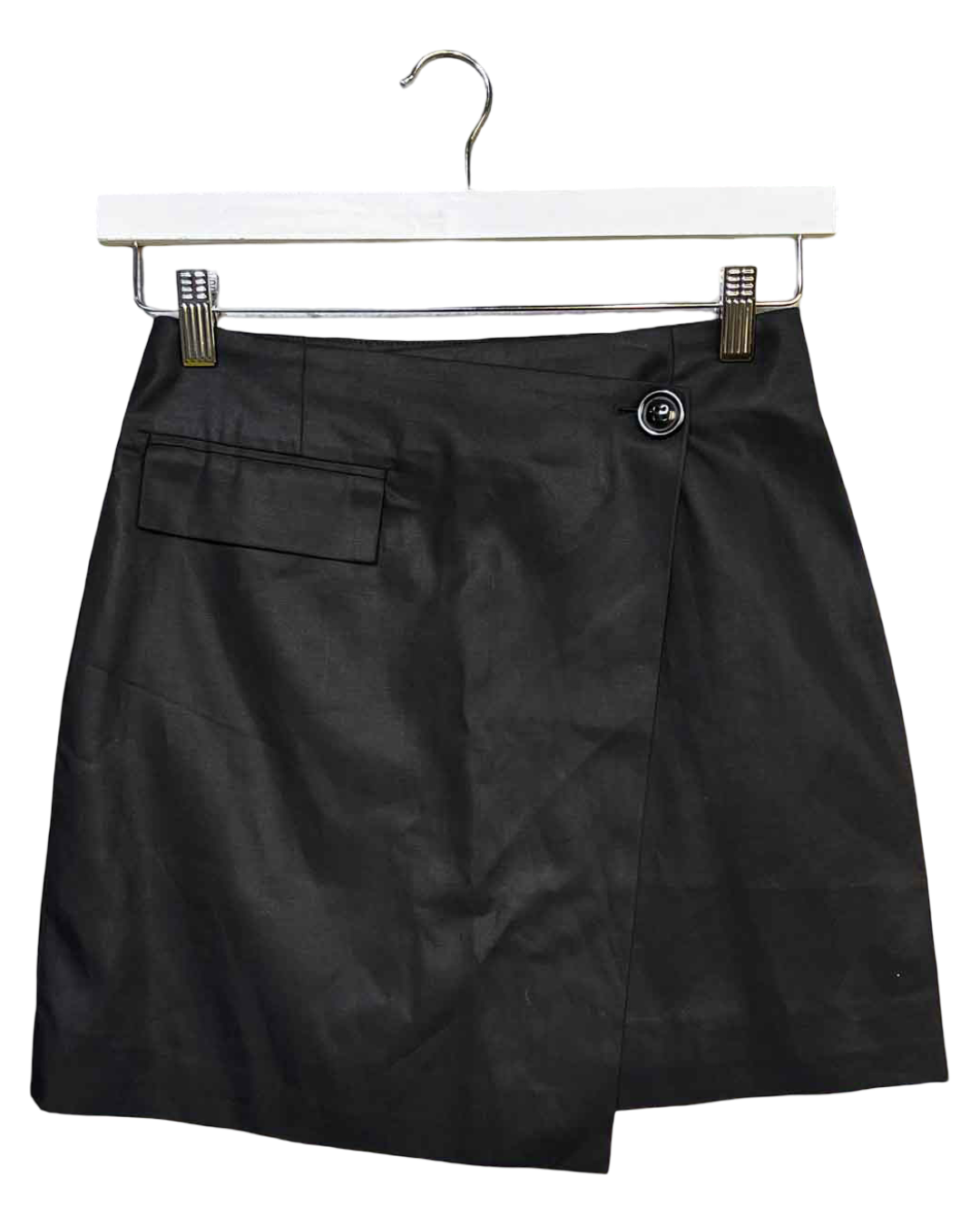 Size 6 (XS) | Incu Black Wrap Mini Skirt