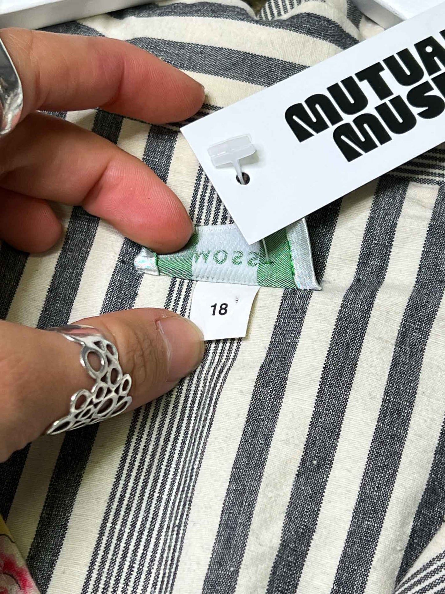 Size S/M | Moss Stripey Cotton Jacket
