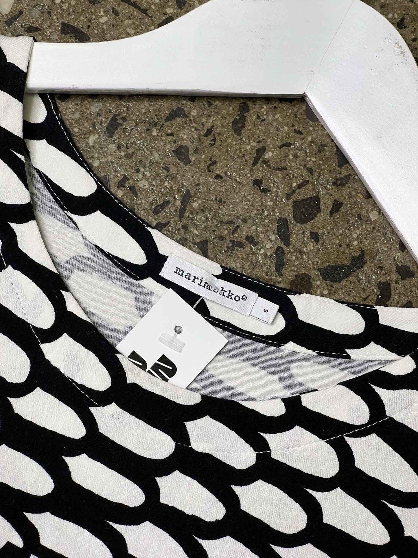 Size S | Marimekko Stretch Cotton Oval Mini Dress