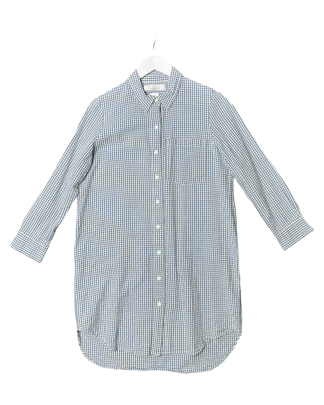 Size 2 (M) | Skin and Threads Cotton Seersucker Gingham Mini Dress