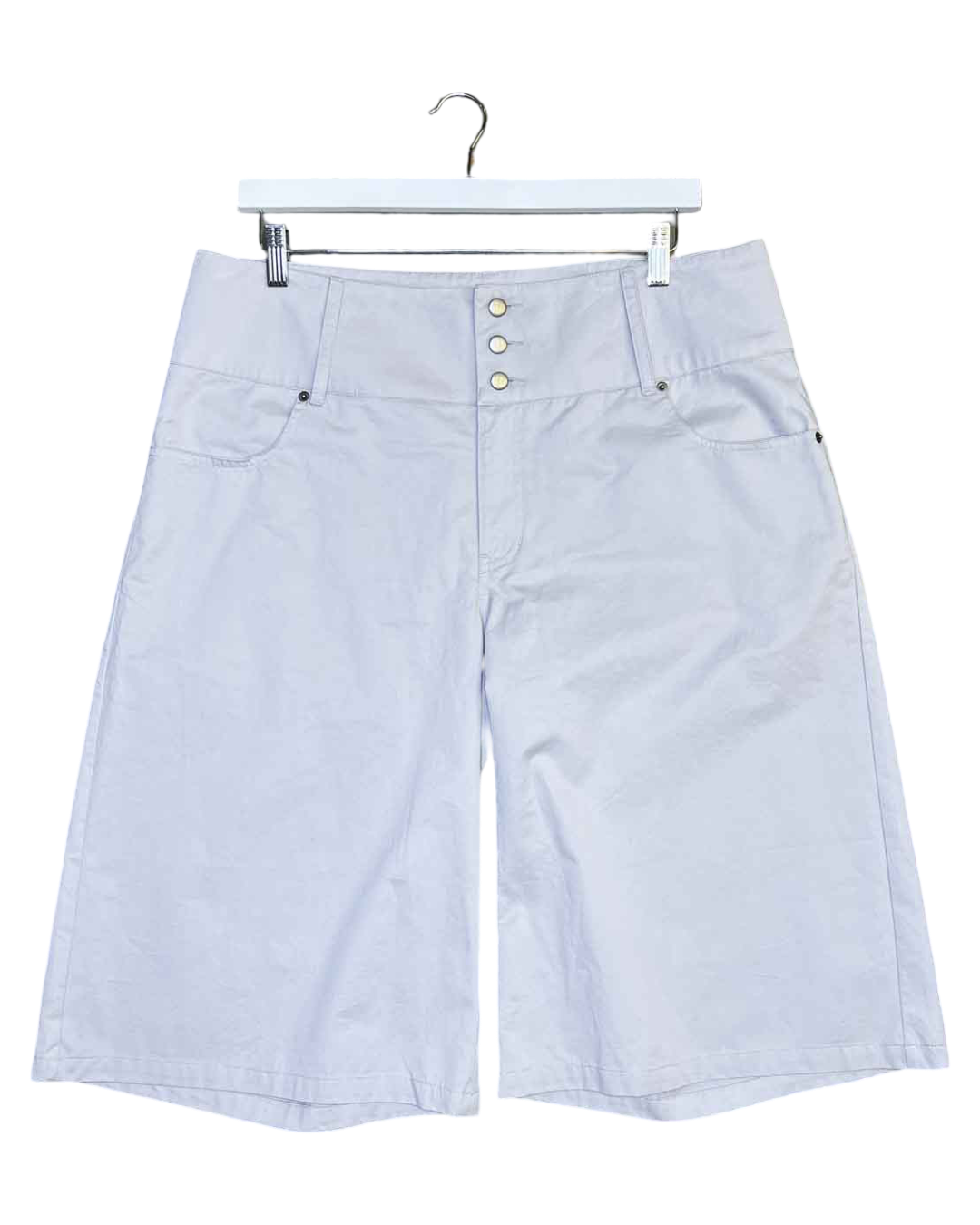Size 34 | Heretic Nine Grey Cotton Wide-Leg Shorts
