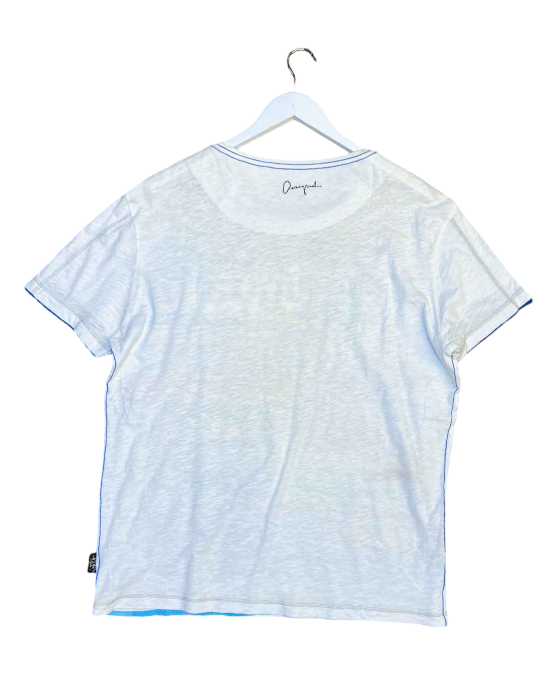 Size XL | Desigual Cotton Printed Stripe T-shirt