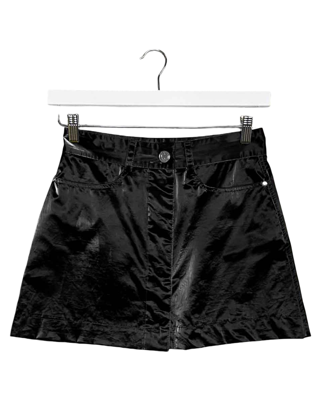 Size XXS | Remain Birger Christensen Black Shiny Mini Skirt