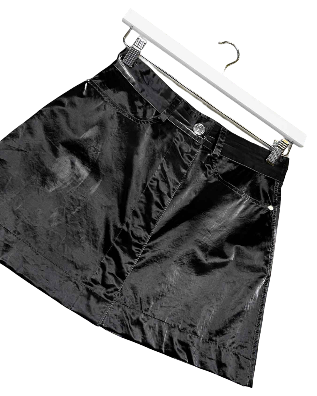 Size XXS | Remain Birger Christensen Black Shiny Mini Skirt