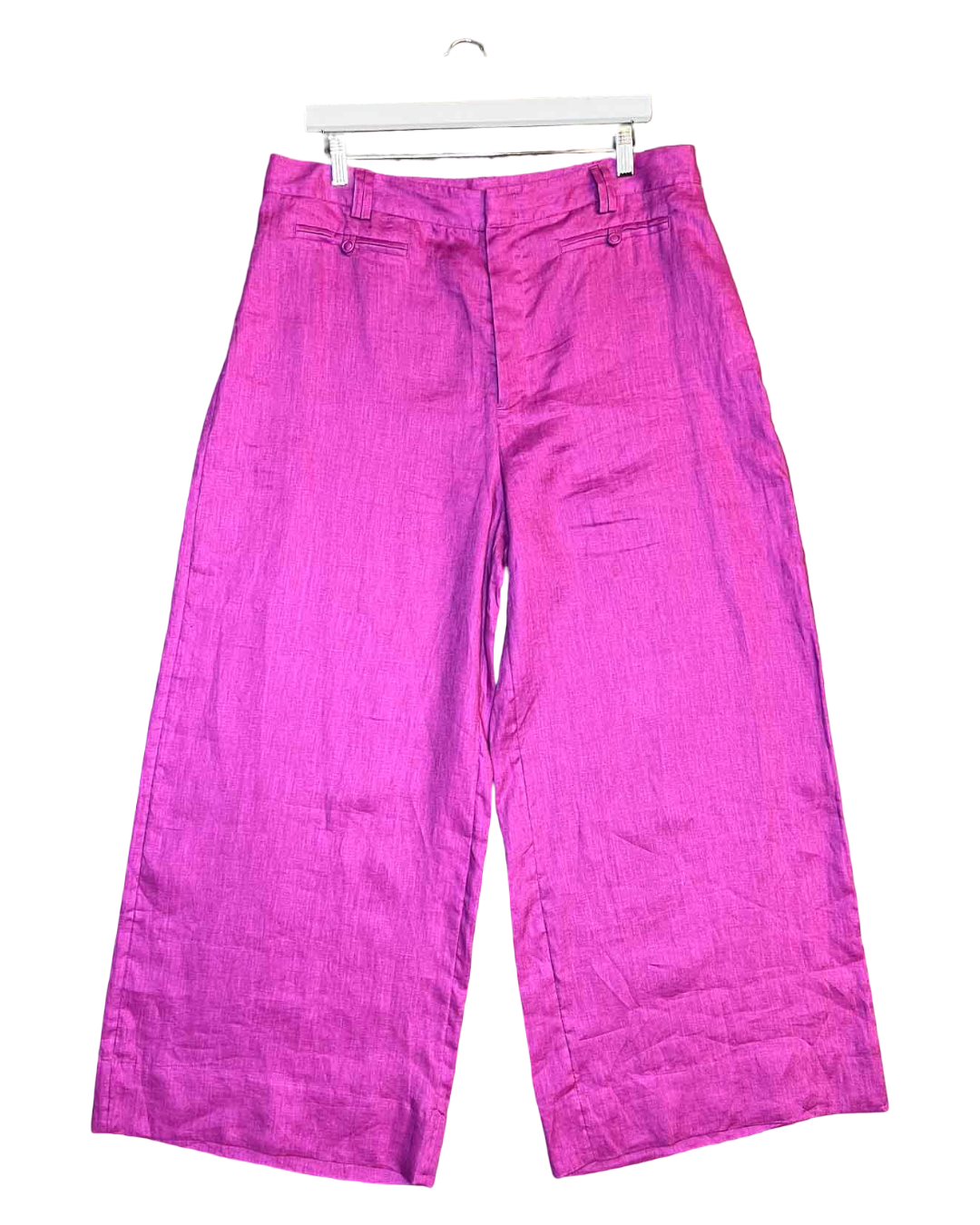 Size 18 | Gorman Pink Linen Wide-Leg Pants