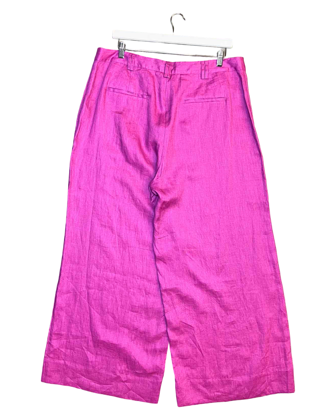 Size 18 | Gorman Pink Linen Wide-Leg Pants