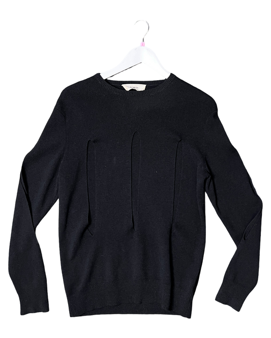 Size XS | Ports Black Wool Cutout Jumper