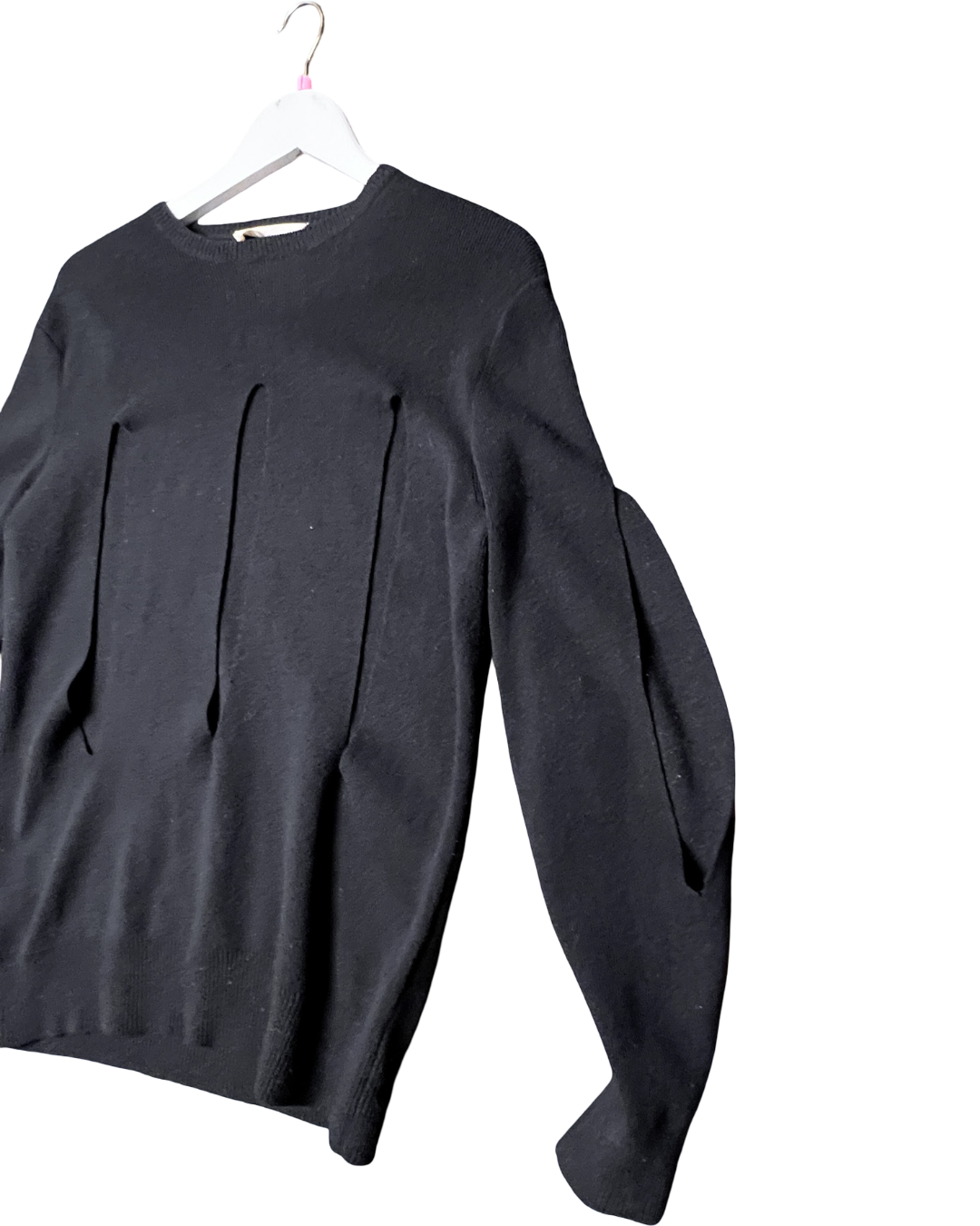 Size XS | Ports Black Wool Cutout Jumper